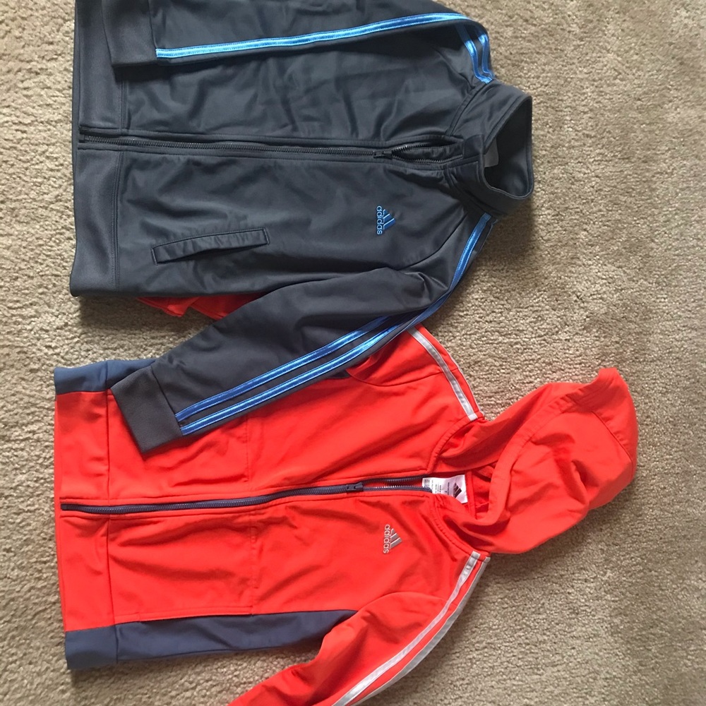 2 Adidas track jackets